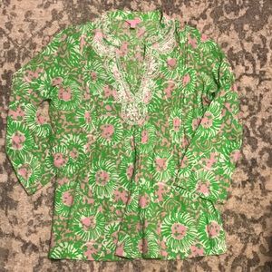 Lilly Pulitzer beaded Sunnyside Lion Tunic
